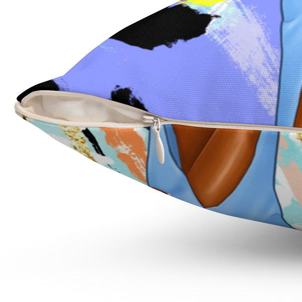 Never Give Up Pillow (Blue)