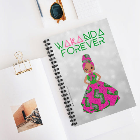 WAKANDA Forever Notebook - Pink & Green (Light)