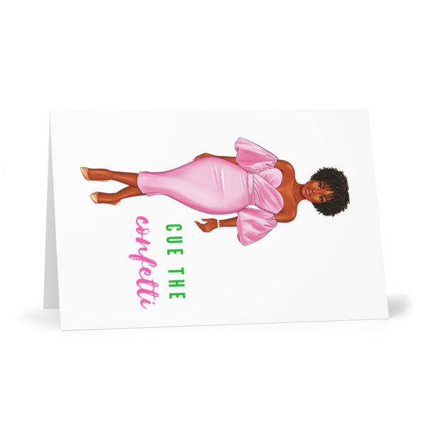 Pink Confetti Birthday Cards