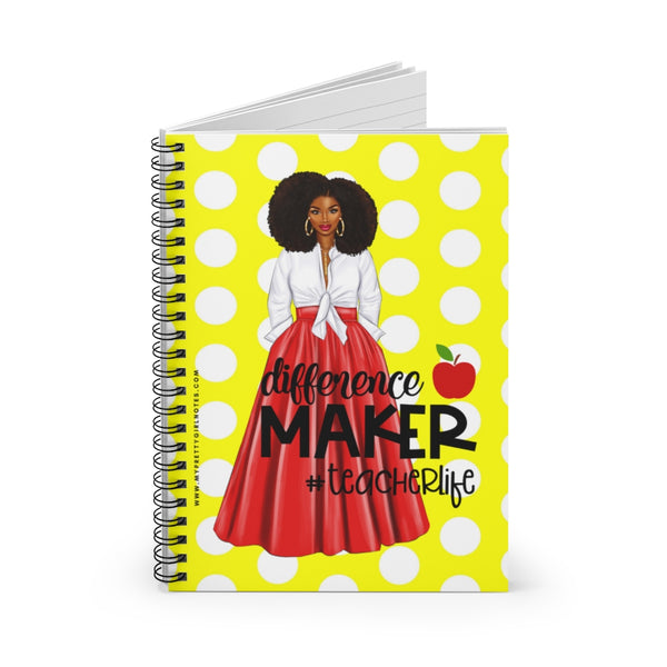 Difference Maker Notebook - Yellow Polka Dots