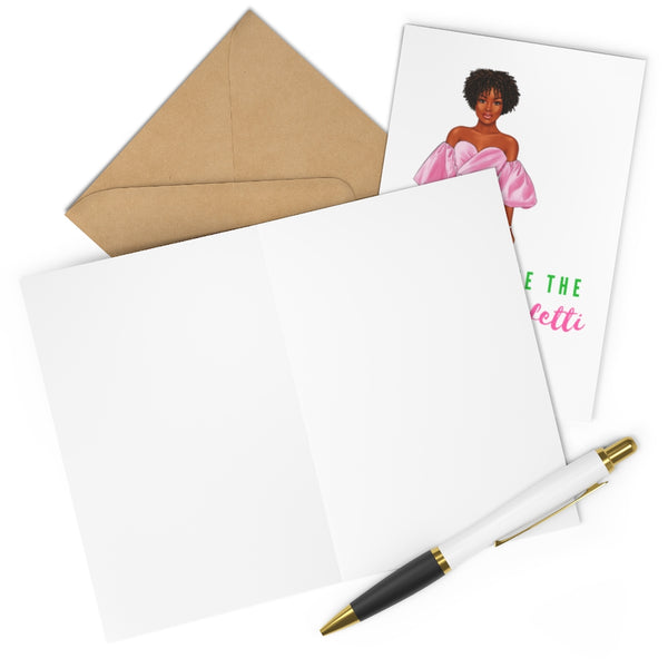 Pink Confetti Birthday Cards