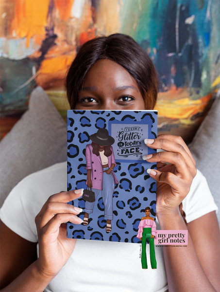 Throw Glitter: Undated Hourly Daily Planner - Blue